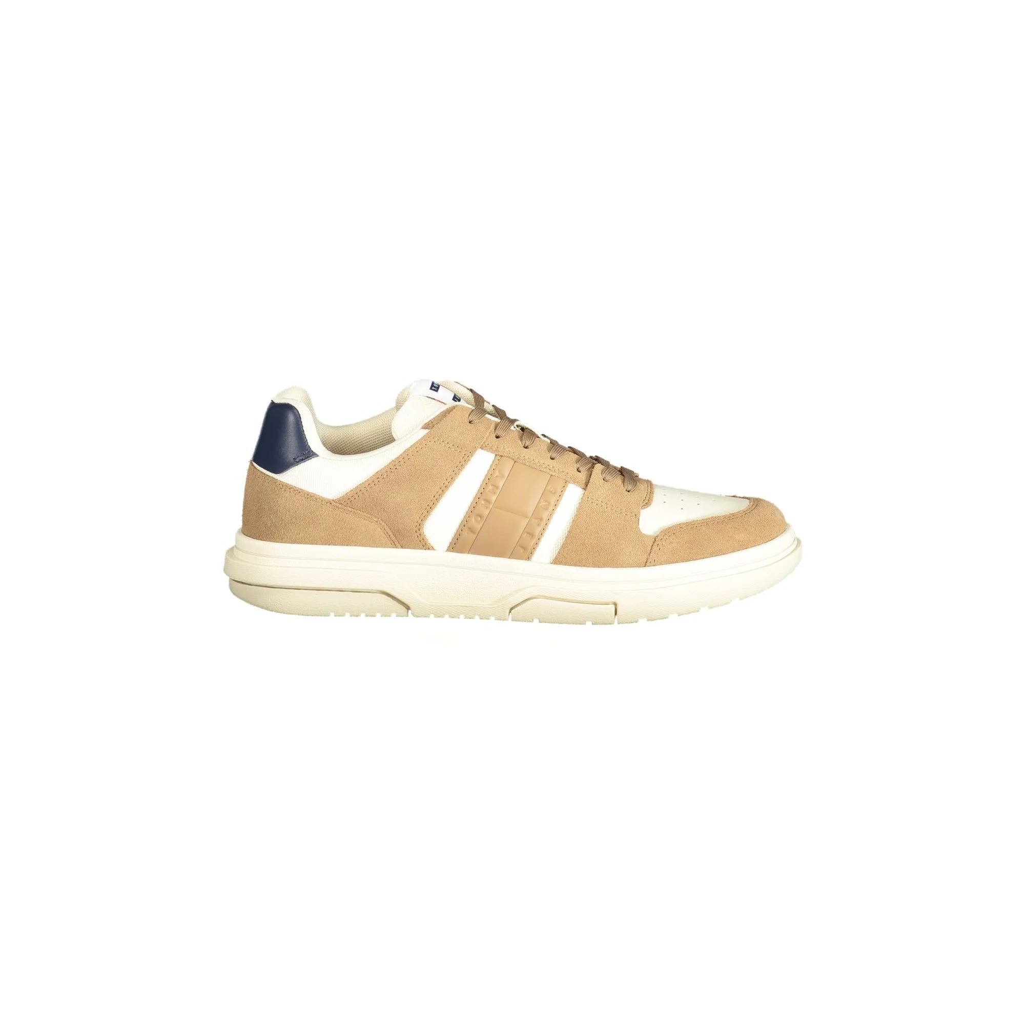 TOMMY HILFIGER Scarpe Sneakers Uomo Beige con Dettagli Marroni e Blu - foto prodotto
